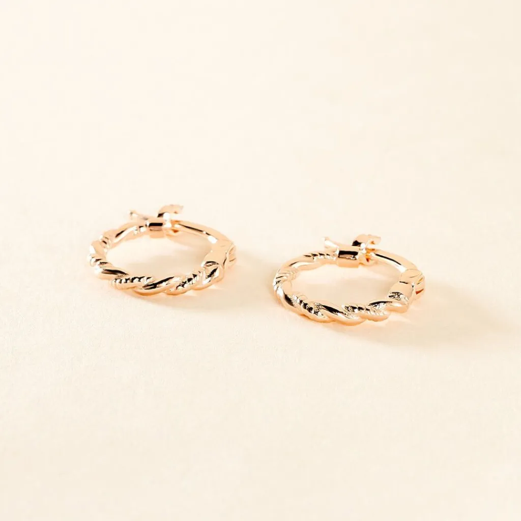 Histoire d'Or Créoles Anastasia Argent Rose Clearance