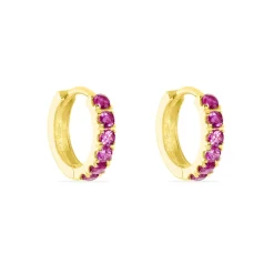 Histoire d'Or Créoles Andgelina Rondes Or Jaune Oxyde De Zirconium or jaune oxyde rose Online