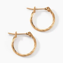 Histoire d'Or Créoles Anusha Plaqué Or Doré Clearance