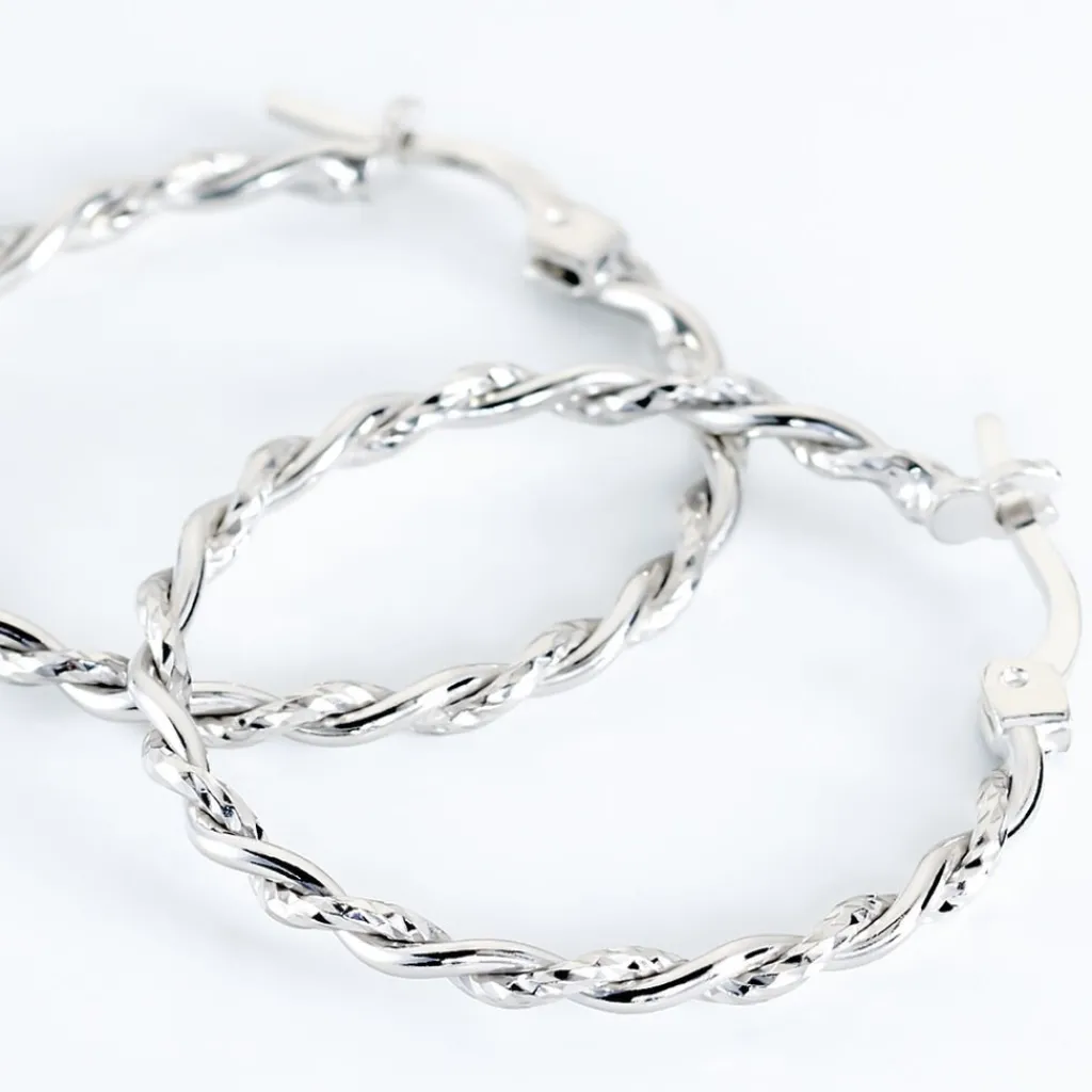 Histoire d'Or Créoles Argent Blanc Abie New