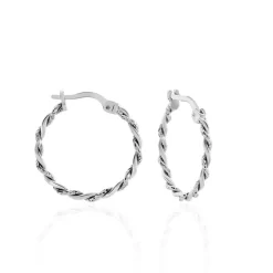 Histoire d'Or Créoles Argent Blanc Abie Clearance