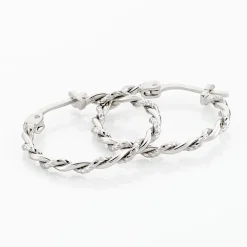 Histoire d'Or Créoles Argent Blanc Abie Clearance