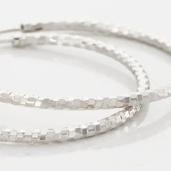 Histoire d'Or Créoles Argent Blanc Agathe Outlet