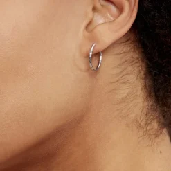 Histoire d'Or Créoles Argent Blanc Agathe New