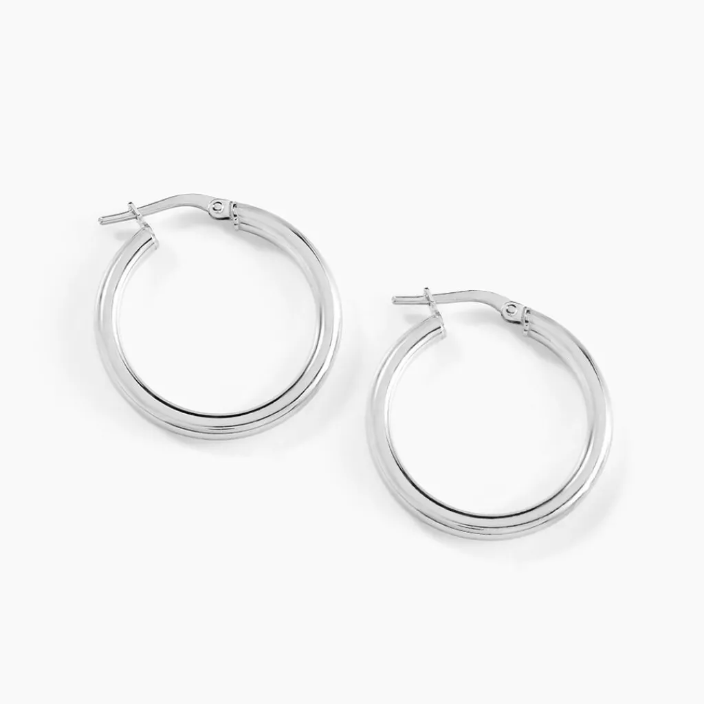 Histoire d'Or Créoles Argent Blanc Anne New