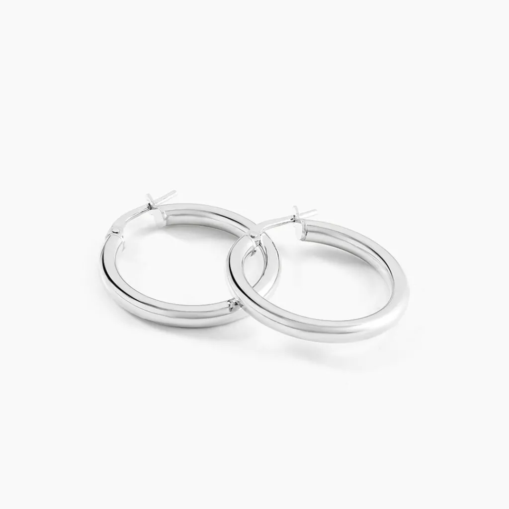 Histoire d'Or Créoles Argent Blanc Anne New