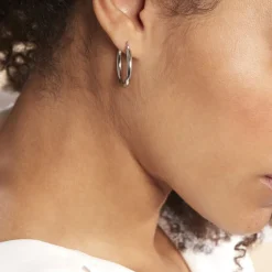 Histoire d'Or Créoles Argent Blanc Anne New