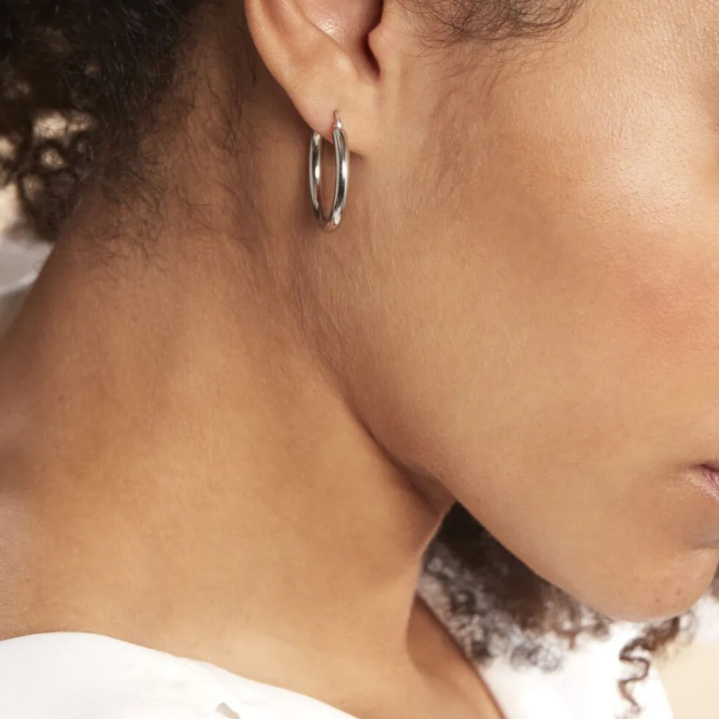 Histoire d'Or Créoles Argent Blanc Anne New