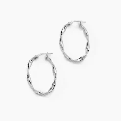 Histoire d'Or Créoles Argent Blanc Charlie