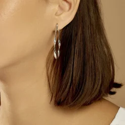 Histoire d'Or Créoles Argent Blanc Charlie Best