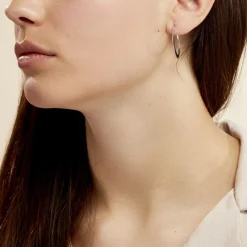 Histoire d'Or Créoles Argent Blanc Hally Clearance