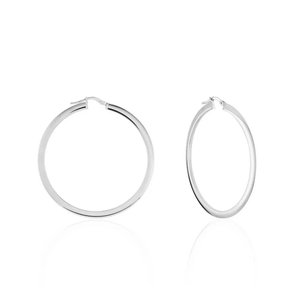 Histoire d'Or Créoles Argent Blanc Hally Best