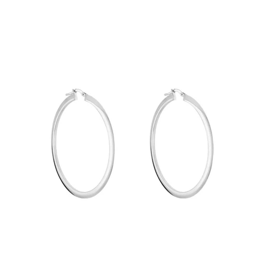 Histoire d'Or Créoles Argent Blanc Hally Best