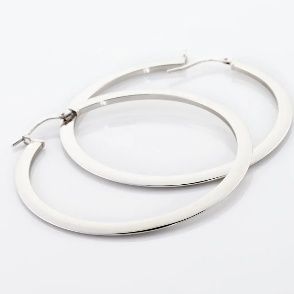 Histoire d'Or Créoles Argent Blanc Hally Best