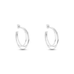 Histoire d'Or Créoles Argent Blanc Jukka New