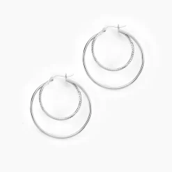 Histoire d'Or Créoles Argent Blanc Marjorie Outlet