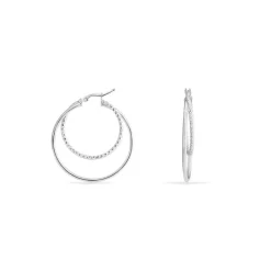 Histoire d'Or Créoles Argent Blanc Marjorie Outlet