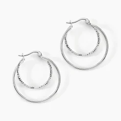 Histoire d'Or Créoles Argent Blanc Marjorie