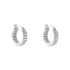 Histoire d'Or Créoles Argent Blanc Menelas Oxydes De Zirconium Discount