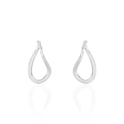 Histoire d'Or Créoles Argent Blanc Olivia Clearance