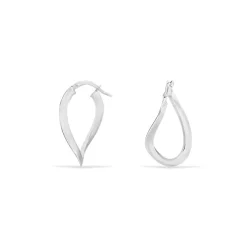 Histoire d'Or Créoles Argent Blanc Olivia Clearance