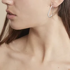 Histoire d'Or Créoles Argent Blanc Olivia Discount