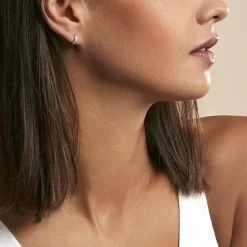 Histoire d'Or Créoles Argent Blanc Rio Saara Oxydes De Zirconium argent blanc oxyde bleu Online