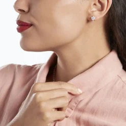 Histoire d'Or Créoles Argent Blanc Sanz Oxyde De Zirconium Hot