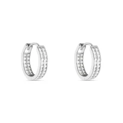 Histoire d'Or Créoles Argent Blanc Taki Oxydes De Zirconium Hot