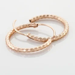 Histoire d'Or Créoles Argent Rose Agathe Outlet