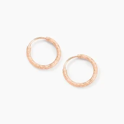 Histoire d'Or Créoles Argent Rose Agathe Clearance