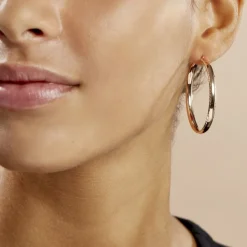 Histoire d'Or Créoles Argent Rose Ava