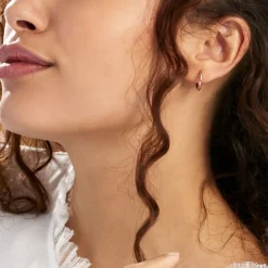 Histoire d'Or Créoles Argent Rose Olympia argent blanc