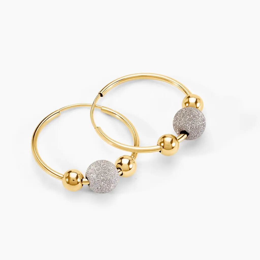 Histoire d'Or Créoles Ariel Or Bicolore Hot