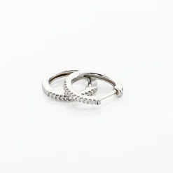 Histoire d'Or Créoles Aryanna Rondes Or Blanc Diamant Sale