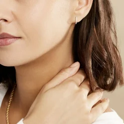 Histoire d'Or Créoles Aryanna Rondes Or Blanc Diamant Sale