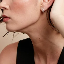 Histoire d'Or Créoles Astre Precieux Argent Blanc Oxyde De Zirconium Hot