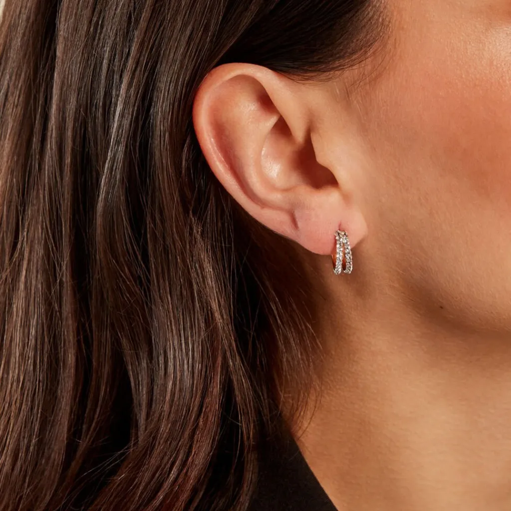 Histoire d'Or Créoles Atallah Or Jaune Strass Best