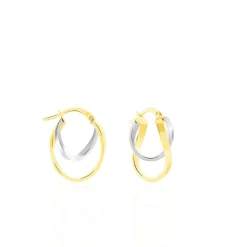 Histoire d'Or Créoles Aubrey Or Bicolore Clearance