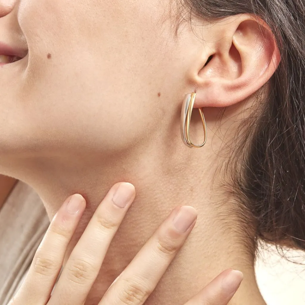 Histoire d'Or Créoles Ayliz Or Bicolore Sale