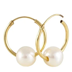 Histoire d'Or Créoles Baroque Baroques Or Jaune Perle De Culture Discount