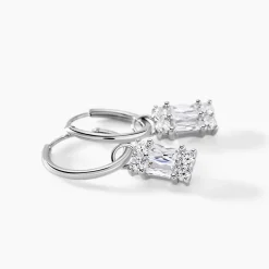 Histoire d'Or Créoles Baroque Party Argent Blanc Oxyde De Zirconium