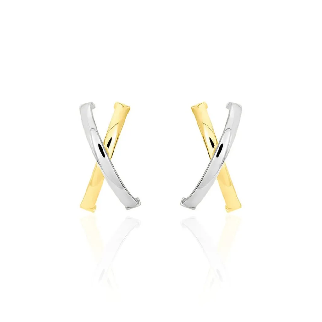 Histoire d'Or Créoles Bleona Or Bicolore Clearance