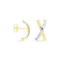 Histoire d'Or Créoles Bleona Or Bicolore Clearance