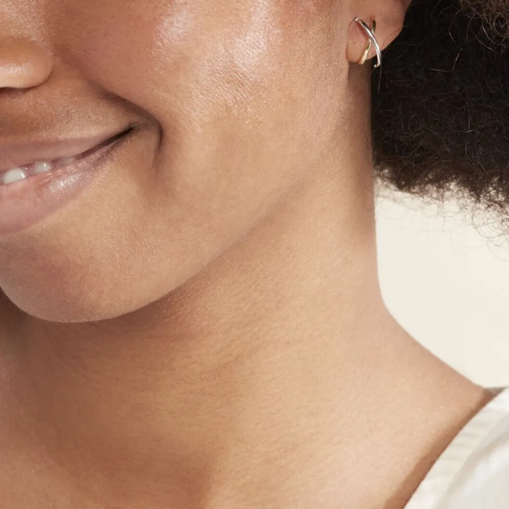 Histoire d'Or Créoles Bleona Or Bicolore Clearance