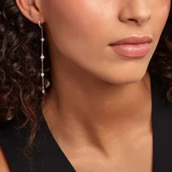 Histoire d'Or Créoles Cadogan Argent Blanc Perle De Culture Oxyde De Zirconium Outlet