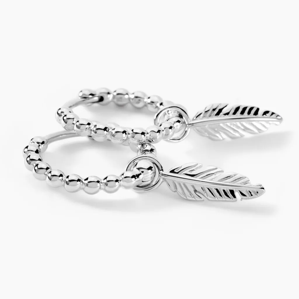 Histoire d'Or Créoles Callie Argent Blanc Clearance