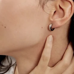 Histoire d'Or Créoles Casilda acier blanc Hot