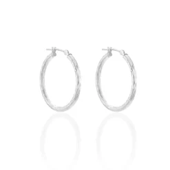 Histoire d'Or Créoles Cayla or blanc