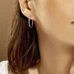 Histoire d'Or Créoles Cayla or blanc